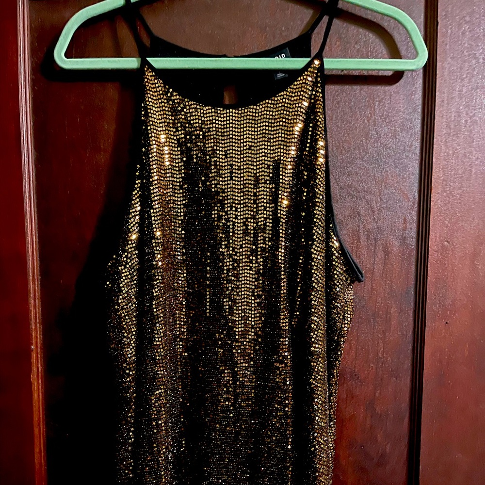 Torrid Gold Sequin Tank Top